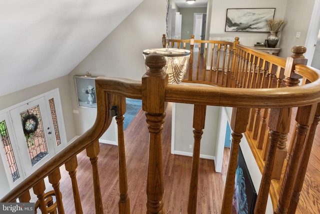 325 Oneals Rd, Madison, VA 22727 - stairs with wood finished floors and lofted ceiling