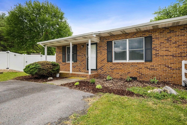 2090 Annandale Ct, Rockingham, VA 22801 - single story home with brick siding and a gate
