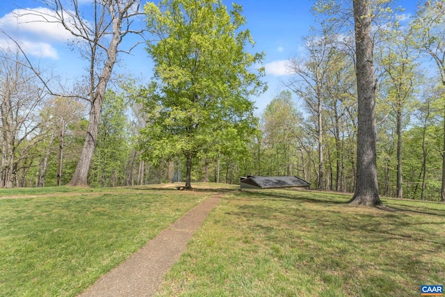 330 Carrsbrook Dr, Charlottesville, VA 22901 - view of green lawn featuring a wooded view