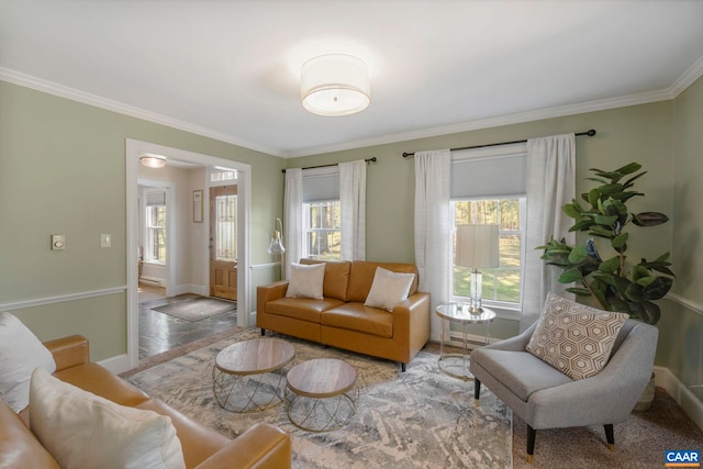 330 Carrsbrook Dr, Charlottesville, VA 22901 - living area featuring crown molding and baseboards