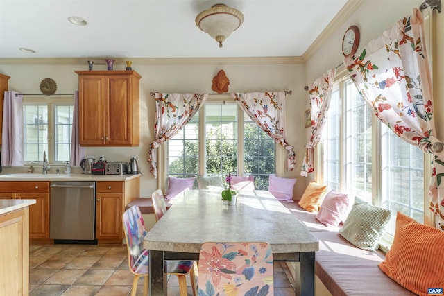 1330 Elderberry Pl, Earlysville, VA 22936 - dining area with healthy amount of natural light and crown molding