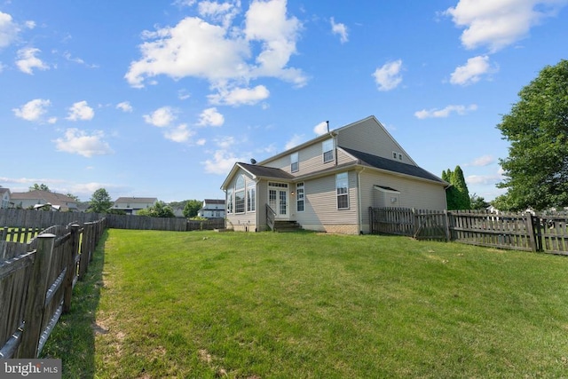 12190 Remland Ct, Remington, VA 22734 - rear view of property with entry steps and a fenced backyard