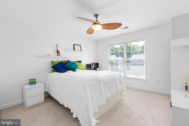 9016 Laurel Oak Ln, Fredericksburg, VA 22407 - bedroom with carpet floors, baseboards, and a ceiling fan
