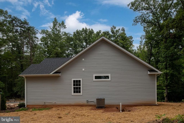 79 Hickory Cir, Mineral, VA 23117 - view of home's exterior featuring a central air condition unit and roof with shingles