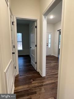 Old Lawyers Rd, Unionville, VA 22567 - hall with dark wood-style floors and baseboards