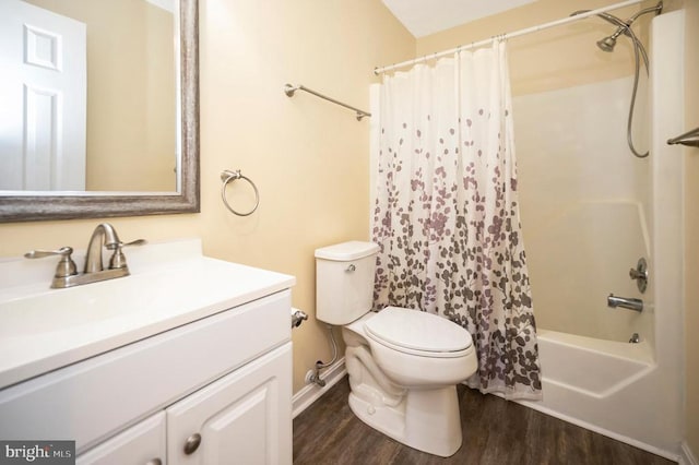 1406 Lakeview Pkwy, Locust Grove, VA 22508 - bathroom with wood finished floors, vanity, and shower / bath combination with curtain