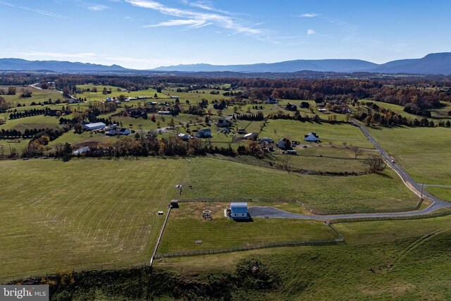 1246 Whispering Hill Rd, Luray, VA 22835 - aerial view of property's location with rural landscape and a mountainous background
