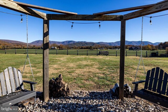 1246 Whispering Hill Rd, Luray, VA 22835 - view of yard featuring a view of rural / pastoral area and a mountain view