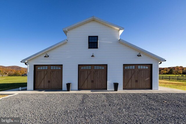 1246 Whispering Hill Rd, Luray, VA 22835 - detached garage featuring fence and a mountain view