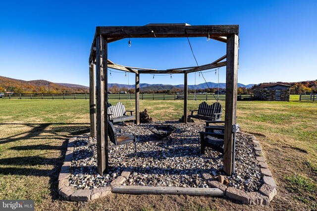 1246 Whispering Hill Rd, Luray, VA 22835 - view of yard featuring a mountain view and a view of countryside