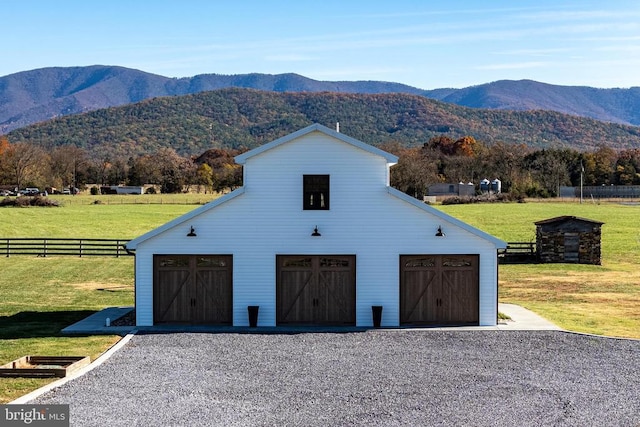 1246 Whispering Hill Rd, Luray, VA 22835 - garage with a detached garage and a mountain view