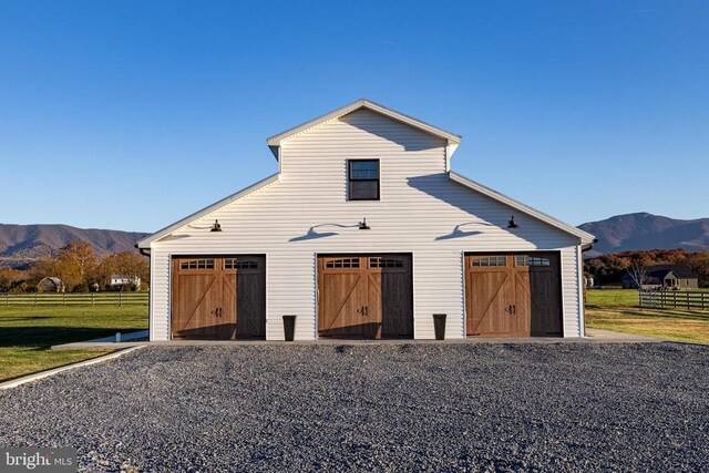 1246 Whispering Hill Rd, Luray, VA 22835 - garage featuring a mountain view and a garage