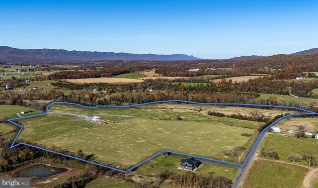 1246 Whispering Hill Rd, Luray, VA 22835 - aerial view of property's location featuring mountains and property boundaries highlighted