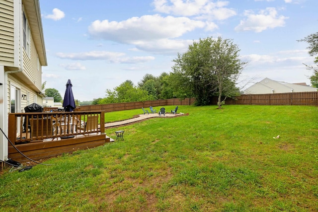 701 Horseshoe Cir, Stuarts Draft, VA 24477 - view of yard with a wooden deck