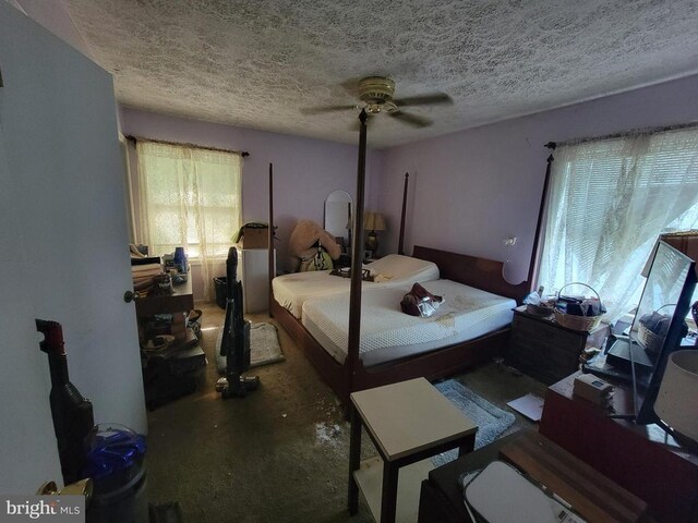 216 Wakefield Dr, Locust Grove, VA 22508 - bedroom featuring a textured ceiling and ceiling fan