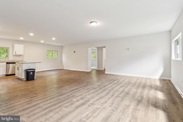 92 Aspen Hill Rd, Mineral, VA 23117 - unfurnished living room featuring recessed lighting, light wood-style flooring, and baseboards