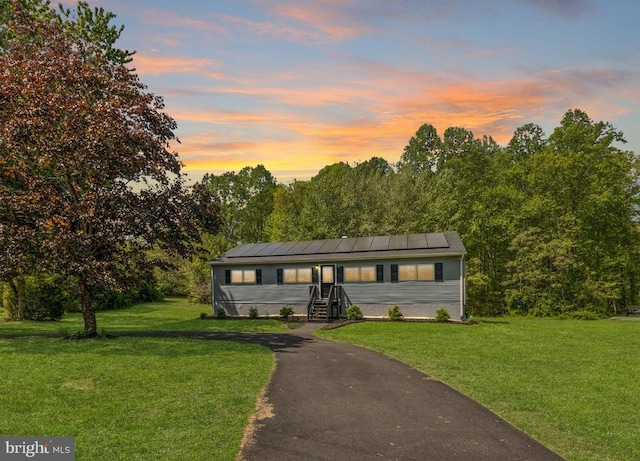 92 Aspen Hill Rd, Mineral, VA 23117 - view of front of property with a lawn and solar panels