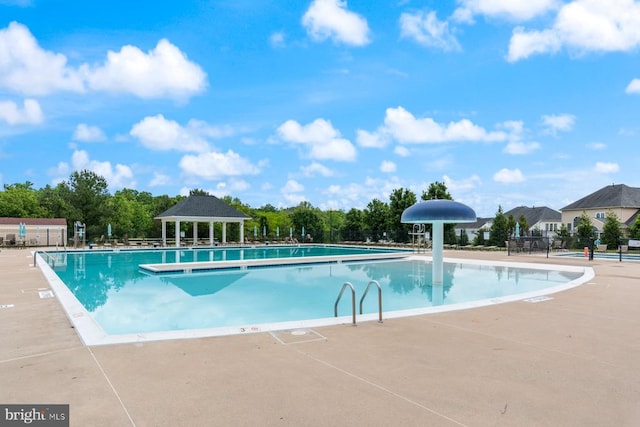 5505 Spring Bluff Ct, Fredericksburg, VA 22407 - community pool with a gazebo, fence, and a patio area
