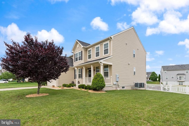 5505 Spring Bluff Ct, Fredericksburg, VA 22407 - view of front of house featuring a porch and central AC unit