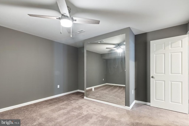 5505 Spring Bluff Ct, Fredericksburg, VA 22407 - unfurnished bedroom featuring carpet, a closet, baseboards, and ceiling fan