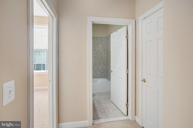 5409 Rich Mountain Way E, Fredericksburg, VA 22407 - corridor with baseboards and carpet