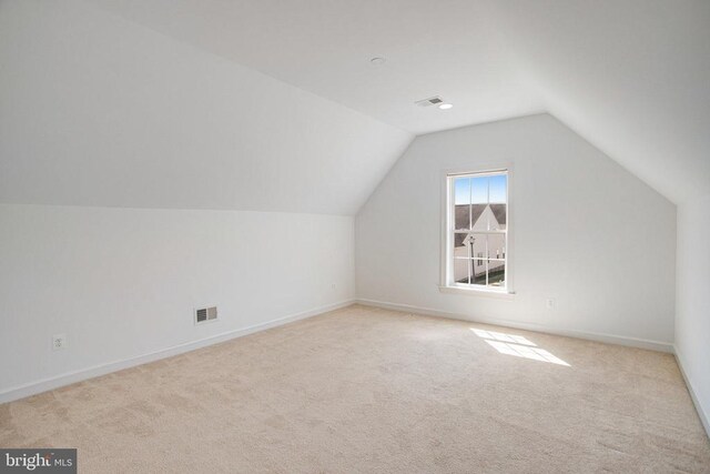 5409 Rich Mountain Way E, Fredericksburg, VA 22407 - additional living space with carpet, vaulted ceiling, and baseboards