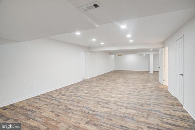 5409 Rich Mountain Way E, Fredericksburg, VA 22407 - finished below grade area featuring recessed lighting, light wood-style floors, and baseboards