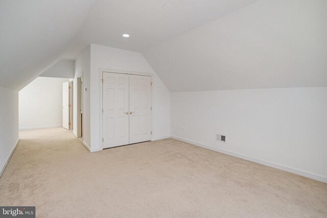 5409 Rich Mountain Way E, Fredericksburg, VA 22407 - additional living space with carpet flooring, lofted ceiling, and baseboards