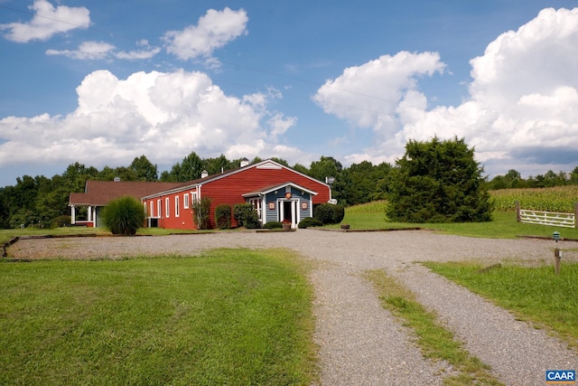 2256 Adial Rd, Faber, VA 22938 - view of front of property with curved driveway and a front yard