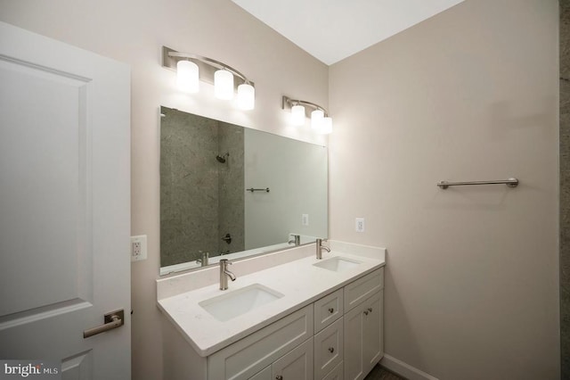 400 Constitution Blvd, Locust Grove, VA 22508 - bathroom with a tile shower and double vanity