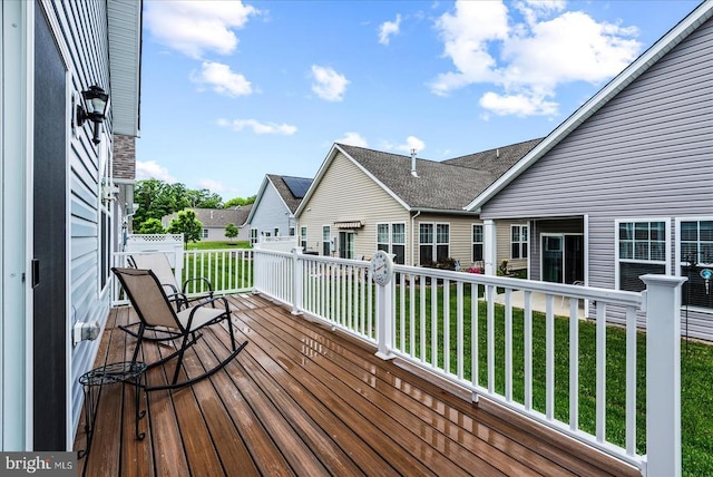 6607 Golden Pheasant Run, Fredericksburg, VA 22407 - wooden deck with a yard