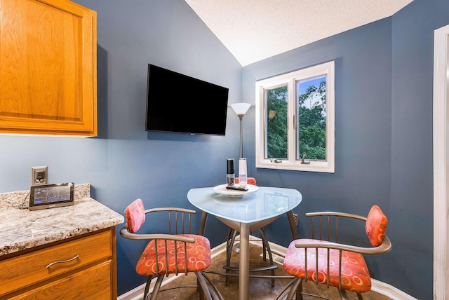 4056 Palmer Rd, Mcgaheysville, VA 22840 - dining space with vaulted ceiling and an office area