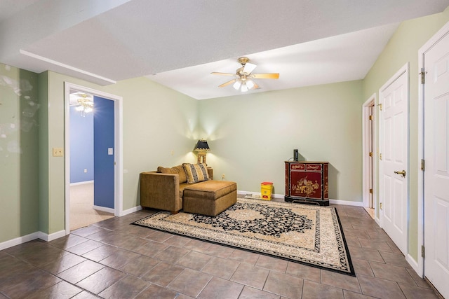 4056 Palmer Rd, Mcgaheysville, VA 22840 - sitting room featuring ceiling fan and baseboards