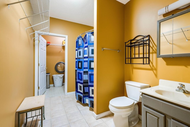4056 Palmer Rd, Mcgaheysville, VA 22840 - bathroom featuring vanity, a shower with shower curtain, and tile patterned floors