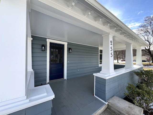 view of patio / terrace with a porch