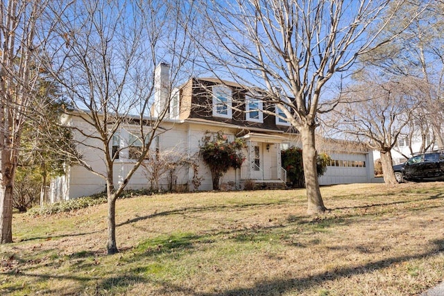 419 College Cir, Staunton, VA 24401 - view of front of house with a front yard and a chimney