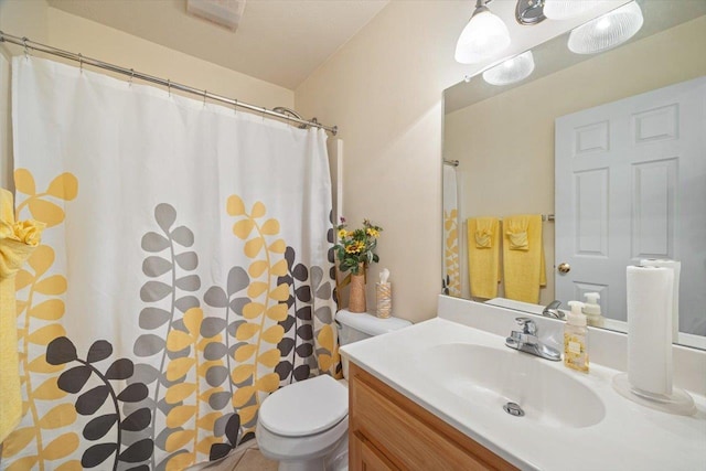 35 Hickory Nut Ln, Staunton, VA 24401 - bathroom with toilet, vanity, and curtained shower