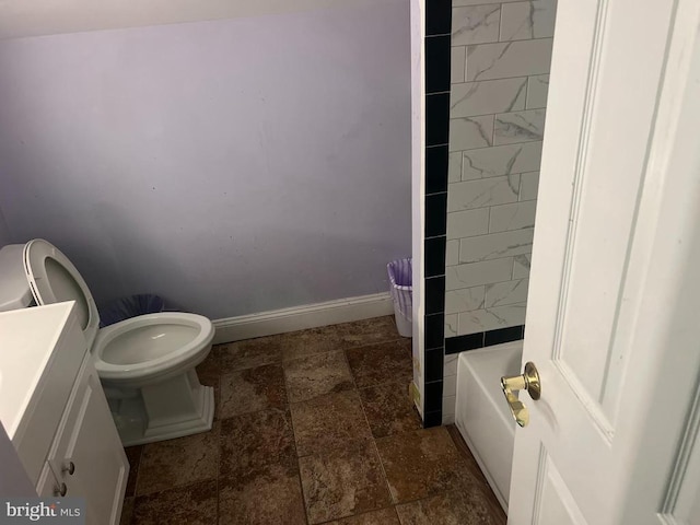 9118 Old Block House Ln, Spotsylvania, VA 22551 - full bath featuring vanity, stone finish floors, and  shower combination