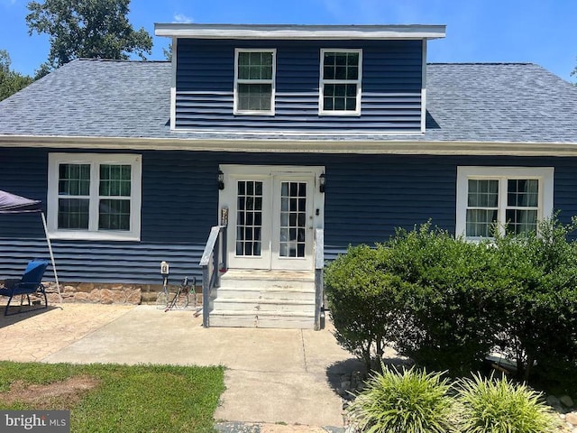 9118 Old Block House Ln, Spotsylvania, VA 22551 - view of front of property with french doors, roof with shingles, and a patio