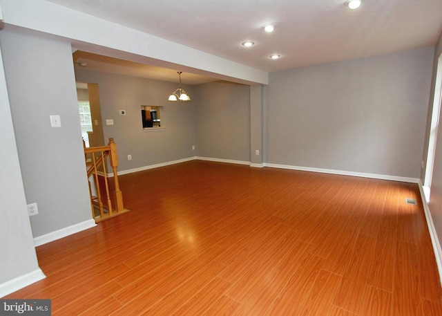 4605 Club Cart Cir, Fredericksburg, VA 22408 - unfurnished room featuring wood finished floors and recessed lighting