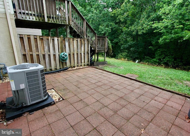 4605 Club Cart Cir, Fredericksburg, VA 22408 - view of patio / terrace featuring stairway and a wooden deck