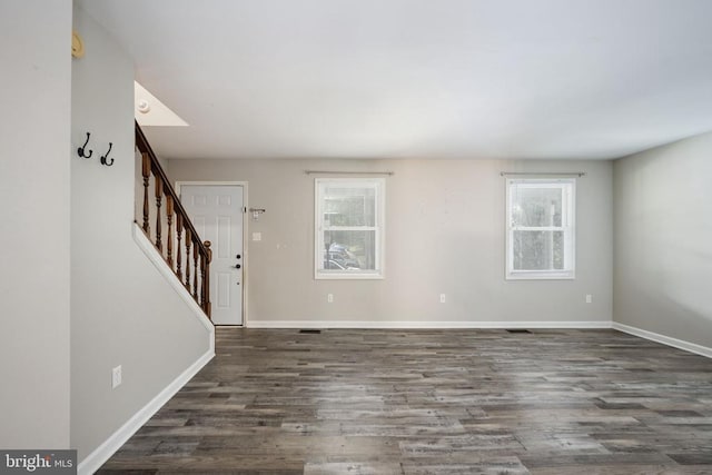 5122 Redbud Rd, Fredericksburg, VA 22407 - foyer entrance featuring plenty of natural light, stairs, and wood finished floors