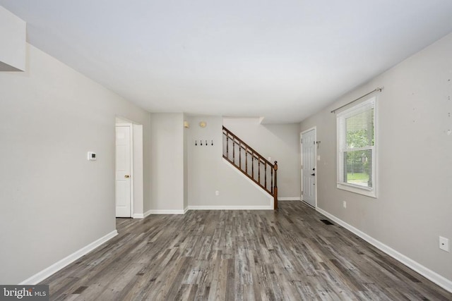 5122 Redbud Rd, Fredericksburg, VA 22407 - unfurnished living room featuring stairway and wood finished floors