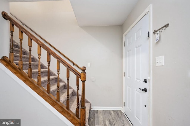 5122 Redbud Rd, Fredericksburg, VA 22407 - entryway with wood finished floors and stairway