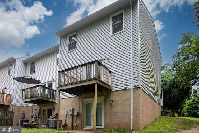 5122 Redbud Rd, Fredericksburg, VA 22407 - back of house with french doors and a deck