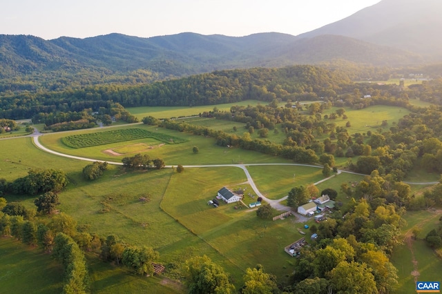 462 Winery Ln, Nellysford, VA 22958 - aerial view with a mountain view and a rural view