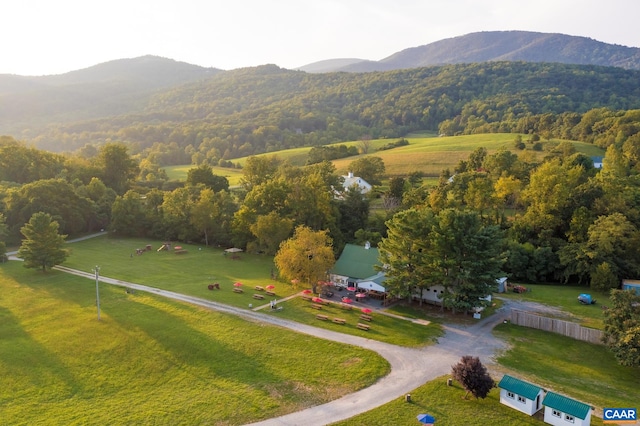 462 Winery Ln, Nellysford, VA 22958 - drone / aerial view with a mountain view