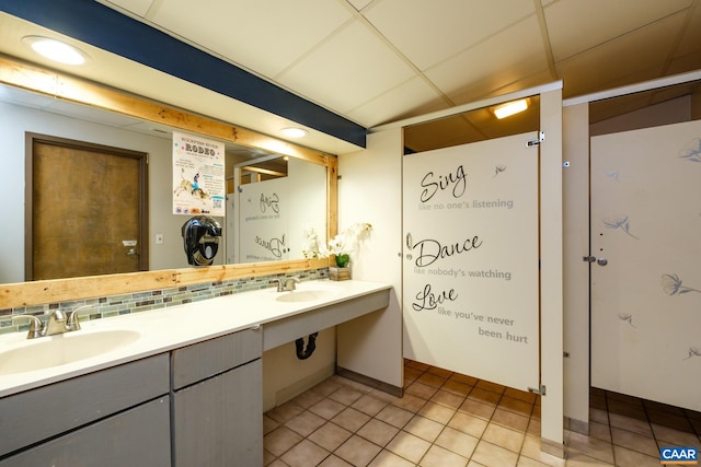 462 Winery Ln, Nellysford, VA 22958 - bathroom featuring a sink, tile patterned flooring, and double vanity