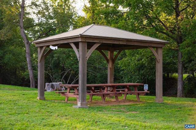 462 Winery Ln, Nellysford, VA 22958 - surrounding community with a gazebo and a lawn