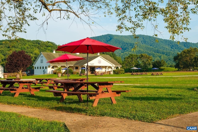 462 Winery Ln, Nellysford, VA 22958 - surrounding community featuring a lawn and a mountain view